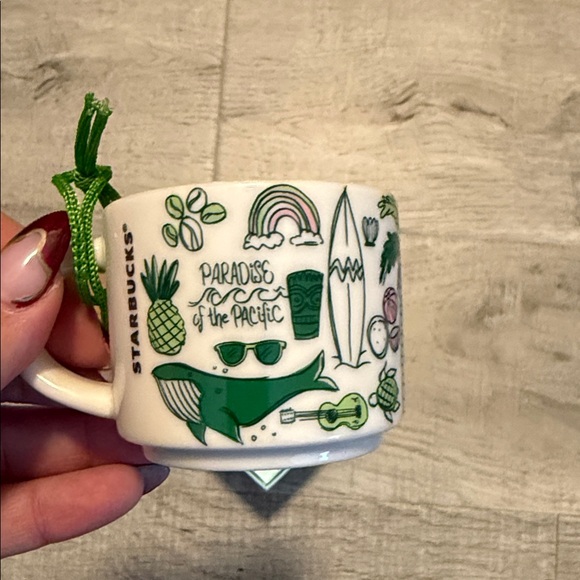 Starbucks Hawaii Mug ornament with Tropical Illustrations - Picture 2 of 6
